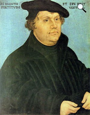 Lucas Cranach l\'Ancien: Martin Luther (1483-1546) német szerzetes, teológus, 1528.