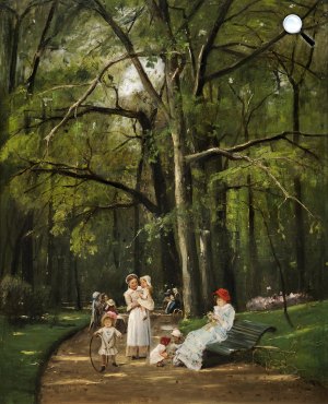 Munkácsy Mihály: Sétány a Parc Monceau-ban, 1882 (Fotó: Pákh Imre Gyűjtemény / Kogart)