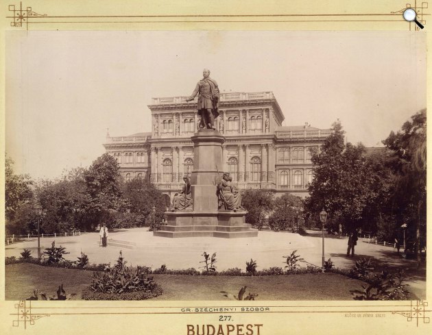Engel József: Széchenyi István szobra, Széchenyi István (volt Ferenc József) tér, Budapest (Fotó: Fortepan)