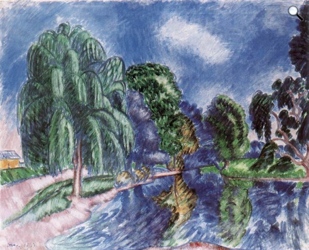Vaszary János: Tatai park, 1909 (Fotó: magántulajdon / OSZK)