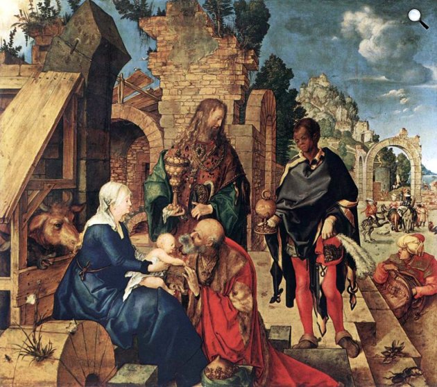 Albrecht Dürer: A Háromkirályok imádása (Fotó: Wikiart)