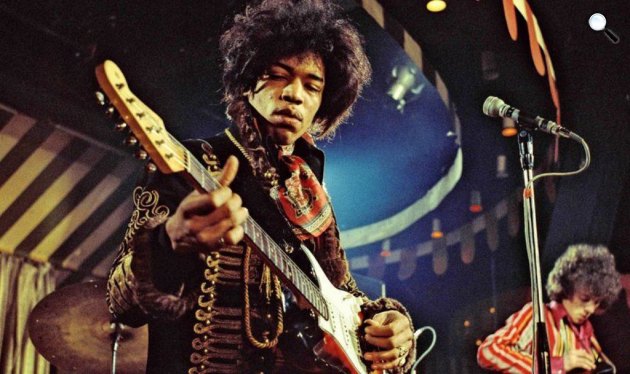 Jimi Hendrix (1942-1970) gitáros, zenész (Fotó: listal.com)