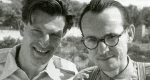 Karinthy Ferenc (Cini) (1921-1992) író és bátyja Karinthy Gábor (1914-1974) költő (Fotó: OSZK)