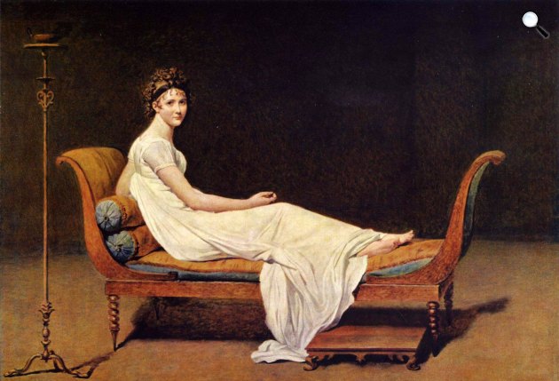 David Jacques-Louis: Madame Récamier portréja, 1800 (Fotó: Louvre / Wikiart)