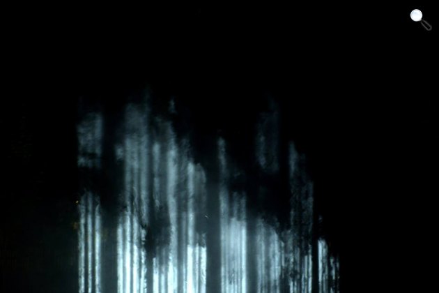 Mátrai Erik: Porticus 3.5 című fényjátéka a Római Magyar Akadémia díszudvarán, Róma (Fotó: Római Magyar Akadémia)