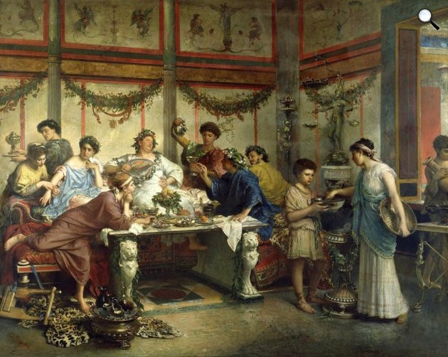 Roberto Bompiani: Saturnalia, római lakoma (Fotó: Wikiart)