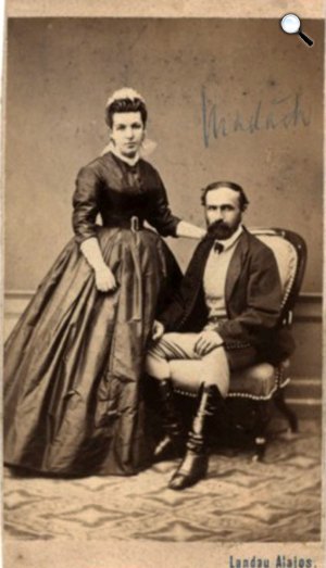 Madách Imre és neje Fráter Erzsébet, 1860 (Fotó: Landau Alajos/PIM)