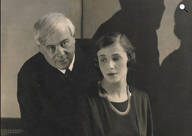 Molnár Ferenc (1878-1952) író, újságíró és Darvas Lili (1902-1974) színésznő, 1928 (Fotó: PIM)