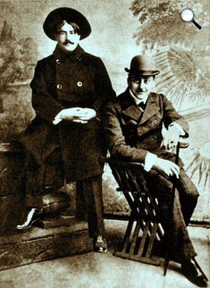 Molnár Ferenc (1878-1952) író, újságíró és Heltai Jenő (1871-1857) író, költő (Fotó: PIM)