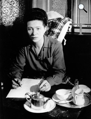 Simone de Beauvoir (1908-1986) feminista író, filozófus (Fotó: Babelio)