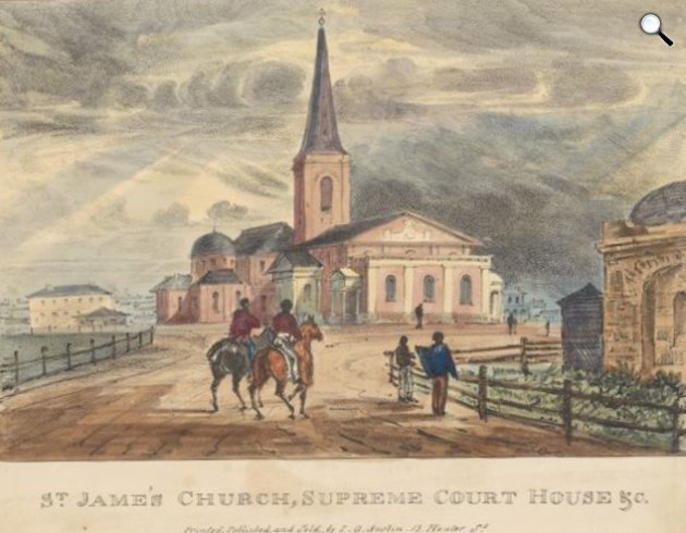 Robert Russell: Szent János-templom, Sydney, c. 1836 (Fotó: Wikimédia)