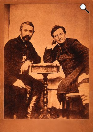 Szigligeti Ede és Egressy Gábor, az 1865-ben megnyílt Színészeti Tanoda tanárai (Fotó: OSZK)
