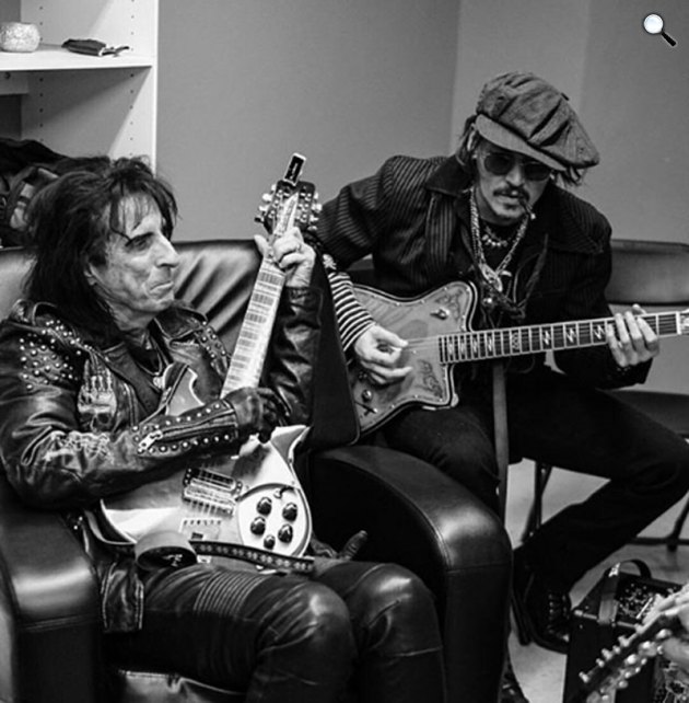 Alice Cooper rockzenész és Johnny Depp filmszínész (Fotó: alicecooper.com)