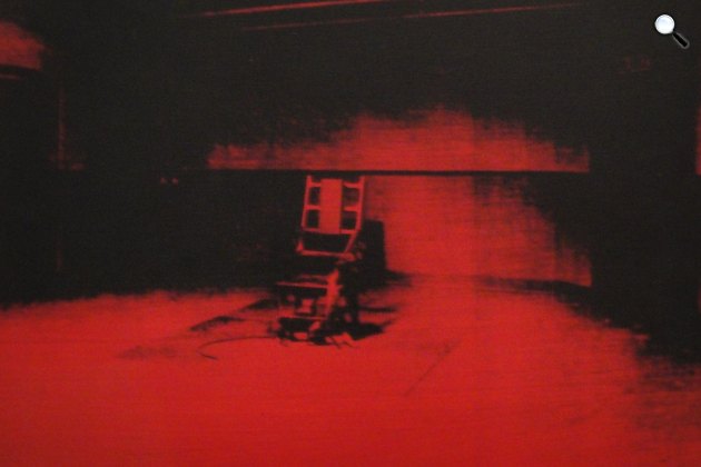 Andy Warhol: Little Electric Chair c. képe Alice Cooper tulajdona (Fotó: Christie's)