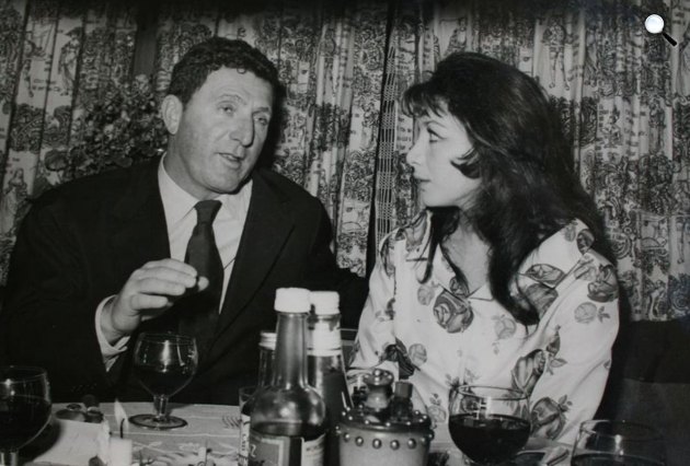 Irvin Shaw író és Juliette Gréco énekes-színésznő, Kosters, Svájc (Fotó: davos.ch)