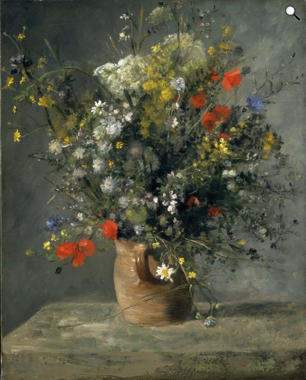 Pierre-Auguste Renoir: Virágok vázában, 1866 (Fotó:National of Gallery, Párizs)