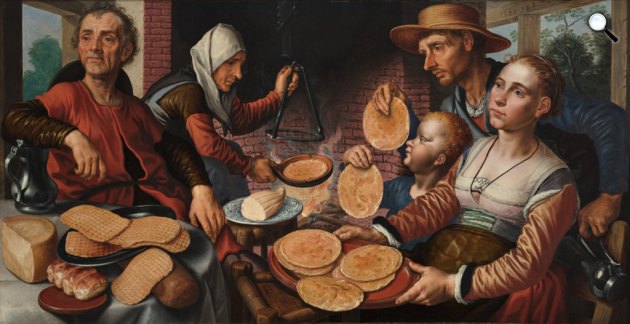 Pieter Aertsen: A palacsintát sütők, 1560 (Fotó: Museum Boijmans)