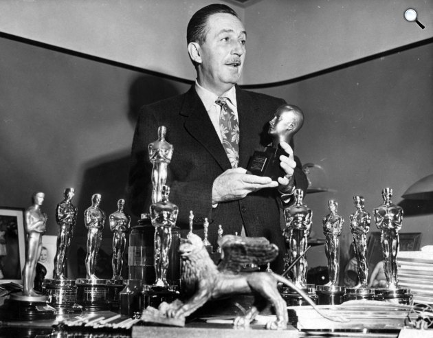Walt Disney különféle címeken 26 Oscar-díjat vehetett át (Fotó: listal.com)