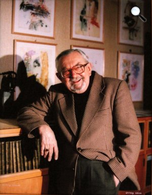 Zórád Ernő (1911-2004) képregényrajzoló, festő, grafikus, illusztrátor, karikaturista (Fotó: Kieselbach Galéria)
