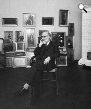 Barcsay Jenő (1900-1988) Kossuth-díjas magyar festő, grafikus (Fotó: Fortepan)