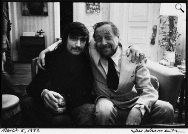 Edward Albee drámaíró, színházi rendező és Tennesse Williams drámaíró, költő, 1972 (Fotó: Babelio)