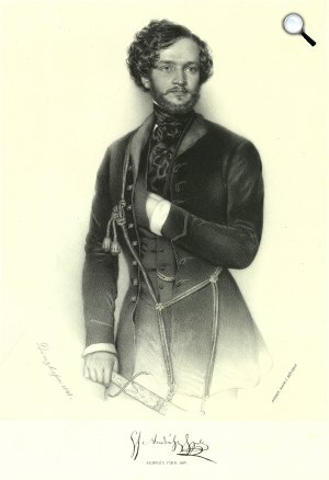 Id. gróf Andrássy Gyula (1823-1890) politikus, a kiegyezés utáni első miniszterelnök, 1848 (Fotó: OSZK)
