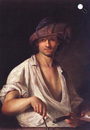 Mányoki Ádám: Önarckép, 1711 (Fotó: MNG)