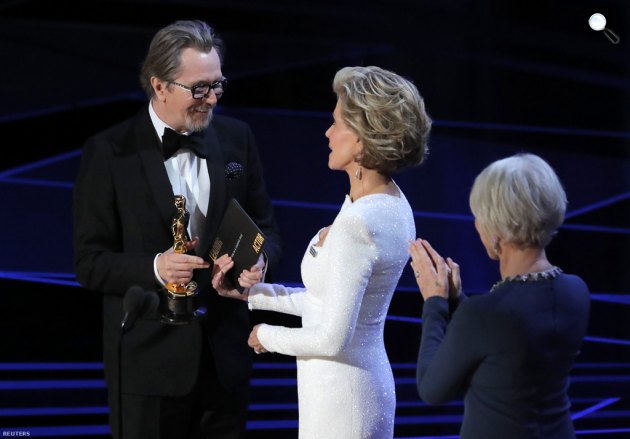 Gary Oldman Oscar-díjas, Jane Fonda és Helen Mirren, 2018 (Fotó: oscar.org)