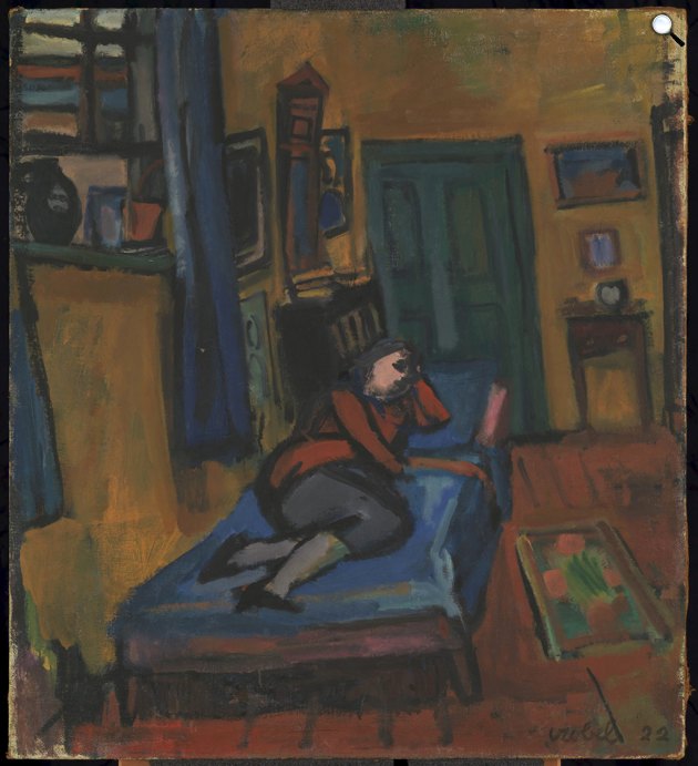 Czóbel Béla: Enteriőr nővel az ágyon, 1922 Buchheim Museum der Phantasie, Bernried am Starnberger See HUNGART C2018