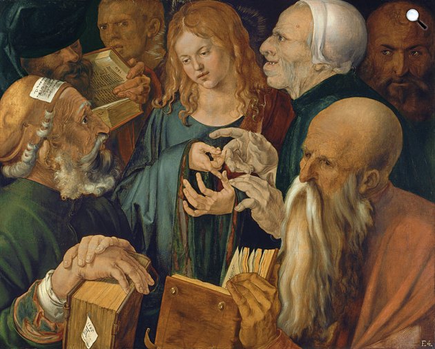 Albrecht Dürer: Jézus a doktorok között, 1504 (Fotó: Thyssen-Bornemisza Museum)