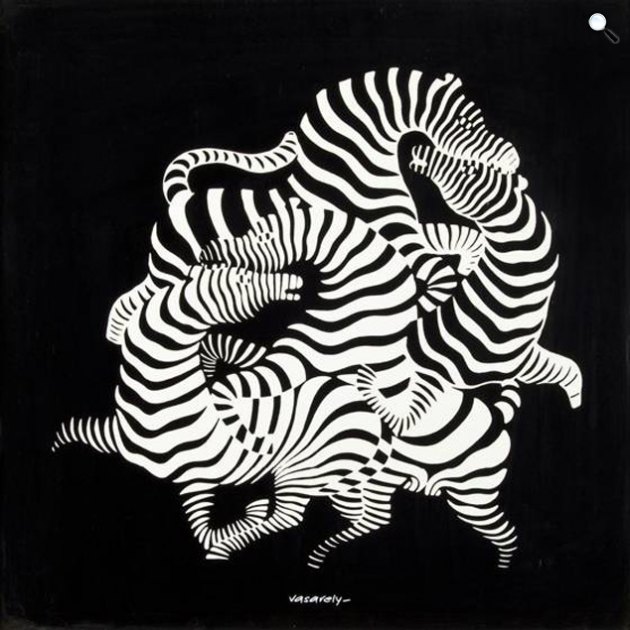 Viktor Vasarely: Zebrák, szitanyomat (Fotó: Wikiart)