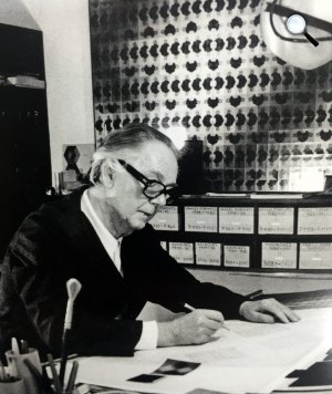 Victor Vasarely (1905-1997) festőművész az op-art kiemelkedő képviselője (Fotó: ThoughtCo, Pinterest)