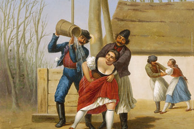 Markó Károly: Húsvéti locsolkodás, 1889 (Fotó: Wikimédia)