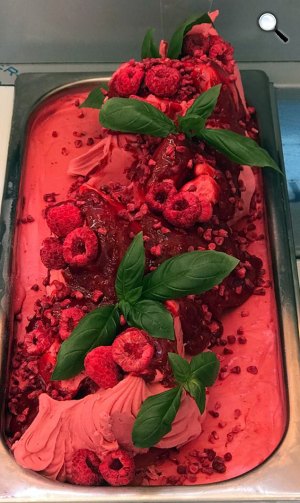  Somogyi Renáta bazsalikomos málna fagylaltja lett 2018 legkedveltebb fagylaltja (Fotó: Bringatanya, Somogyi fagylalt műhely)