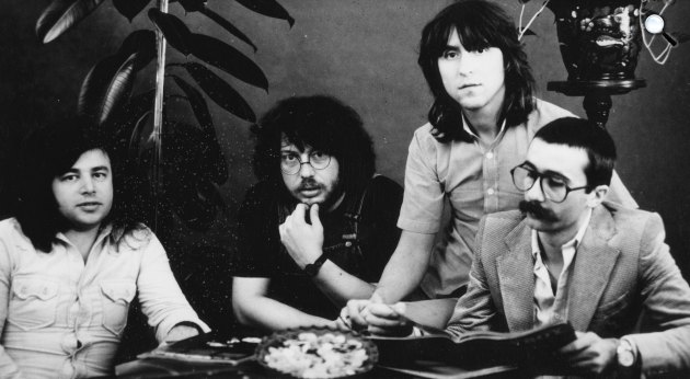 LGT együttes: Somló Tamás, Presser Gábor, Karácsony János, Solti János, 1981 (Fotó: Fortepan)