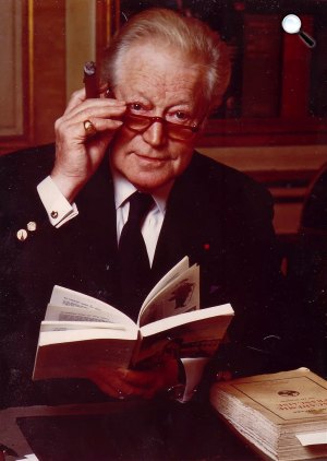 Maurice Druon (1918-2009) francia író, politikus (fotó: Babelio)