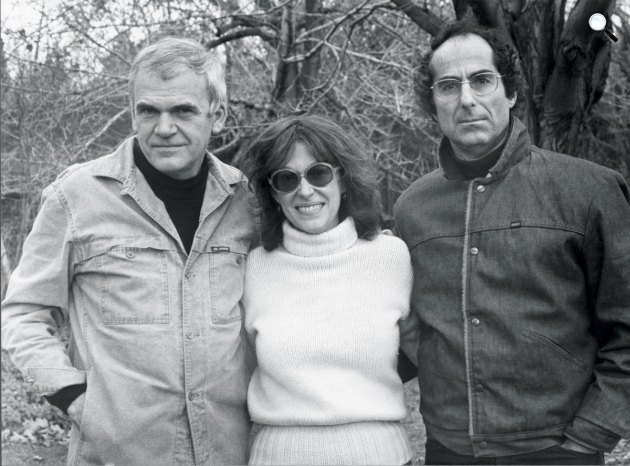 Milan Kundera, Veronica Geng és Philip Roth, Connecticut, 1980 (Fotó: Vera Kundera)