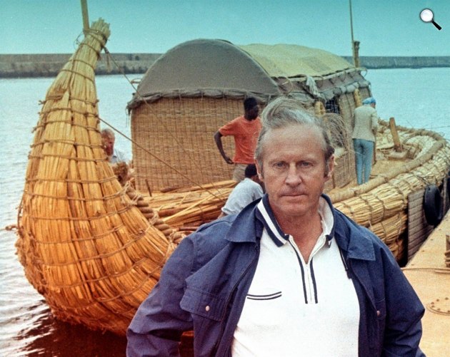 Thor Heyerdahl (1914-2002) világhírű norvég utazó, néprajzkutató a Kon-Tiki expedíció (Fotó: The Kon-Tiki Museum)