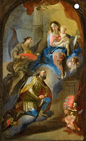 Maulbertsch: Szent István felajánlja koronáját Máriának, 1772-1774 (Fotó: MNG)