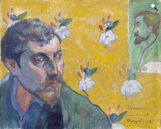 Paul Gauguin: Önarckép Émile Bernard portréjával, 1888 (Fotó: Van Gogh Museum/Wikiart) 
