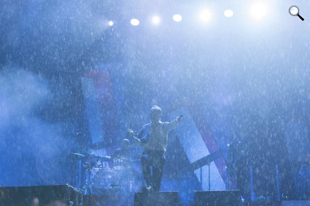 26. VOLT Fesztivál - Theo Hutchcraft énekes a brit Hurts együttes koncertjén, 2018 (MTI Fotó: Nyikos Péter)