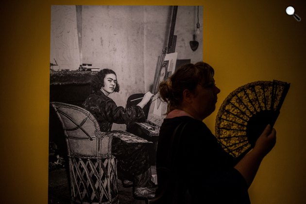 A Frida Kahlo műveiből rendezett, Remekművek a mexikóvárosi Museo Dolores Olmedóból című kiállítás a Magyar Nemzeti Galériában, 2018 (MTI Fotó: Balogh Zoltán)