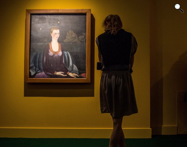 A Frida Kahlo műveiből rendezett, Remekművek a mexikóvárosi Museo Dolores Olmedóból című kiállítás a Magyar Nemzeti Galériában, 2018 (MTI Fotó: Balogh Zoltán)