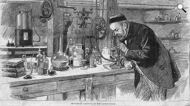 Louis Pasteur (1822-1895) kémikus, bakteriológus a laborjában (Fotó: Wikimédia)