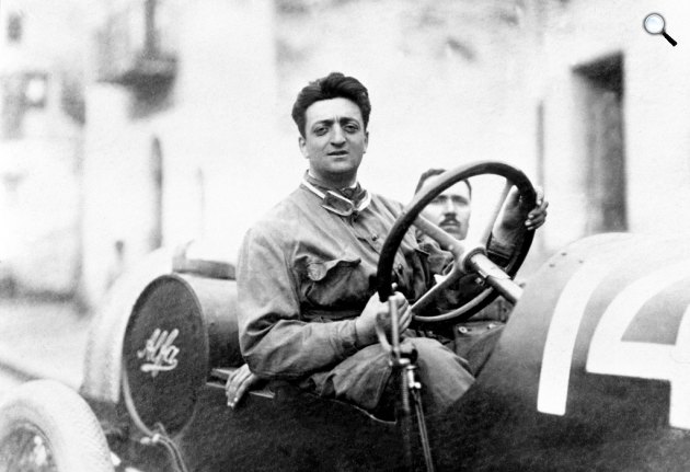 Enzo Ferrari (1898-1988) olasz autókonstruktőr, a Ferrari alapítója (Fotó: auto.ferrari.com)