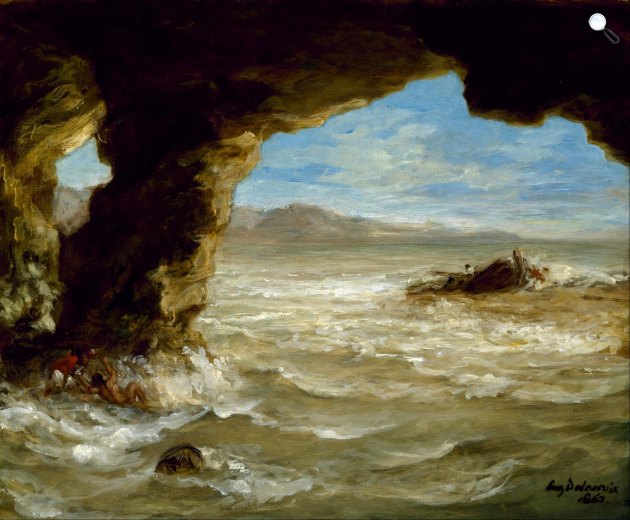 Eugéne Delacroix: Hajóroncs a parton, 1862 (Fotó: Wikiart)