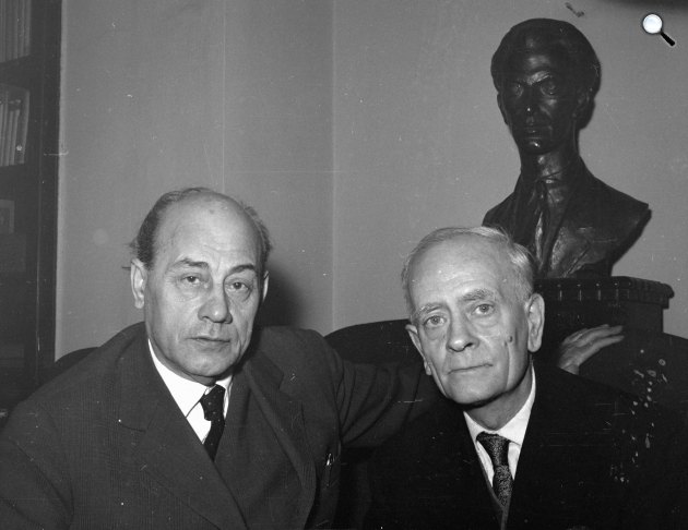 Tamási Áron (1897-1966) és Féja Géza (1900-1876) írók, 1962 (Fotó: Fortepan)