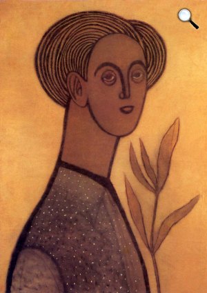Vajda Lajos: Liliomos önarckép, 1936 (Fotó: MNG)