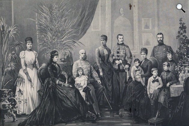 I. Ferenc József és Erzsébet (Sisi) családjuk körében (Fotó: Sisi Museum)