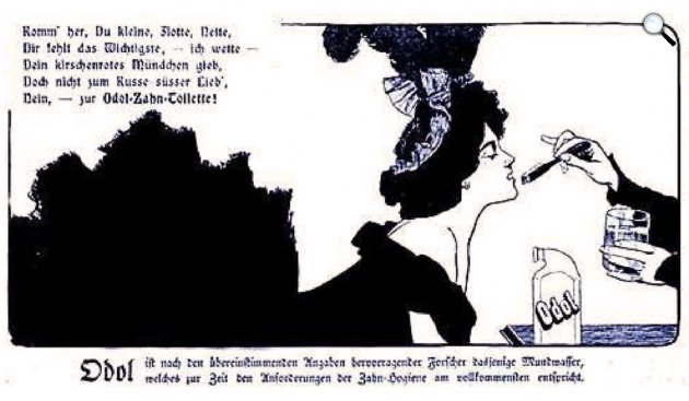 Odol szájvíz szecessziós, Art Nouveau német hirdetés, 1906 (Fotó:Facebook)